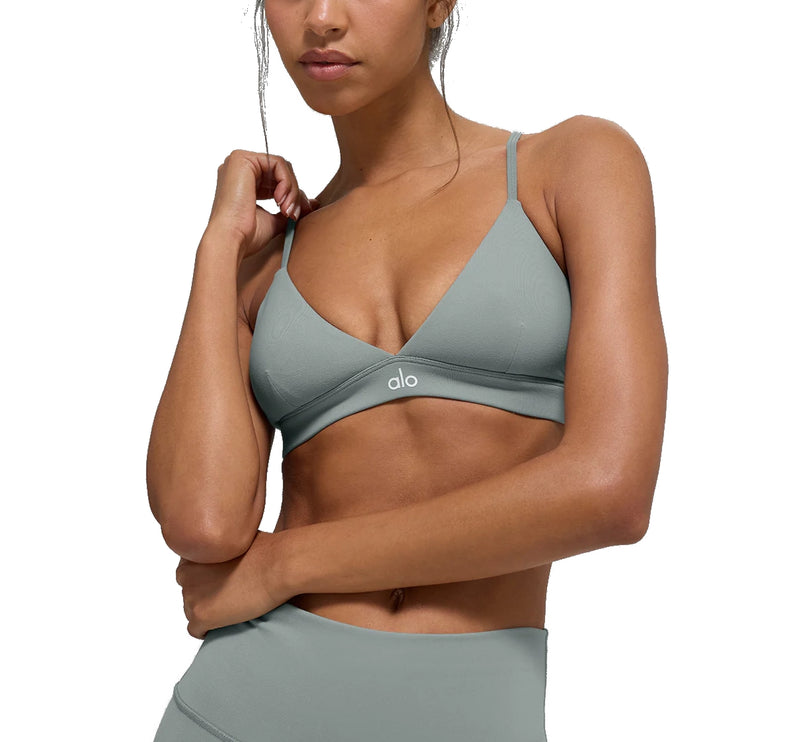 alo Women's Splendor Bra Lunar Grey/White