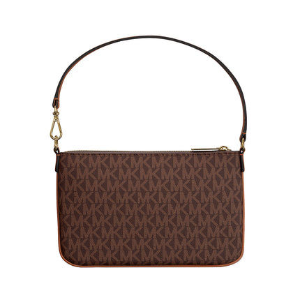 Michael Kors Women's Jet Set Small Signature Logo Convertible Wristlet Brown -Hemen Kargoda