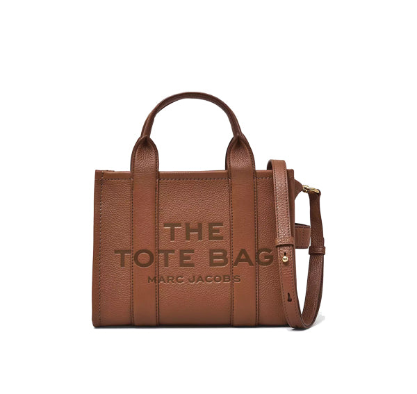 Marc Jacobs Women's The Leather Small Tote Bag Argan Oil - Hemen Kargoda
