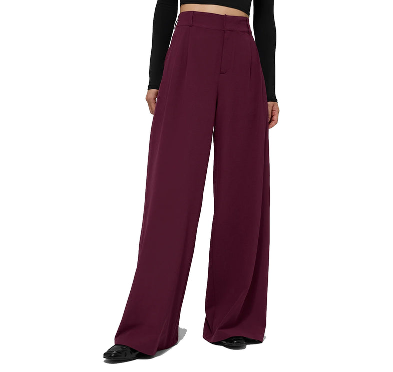 alo Women's High-Waist Dreamscape Trouser (Long) Burgundy