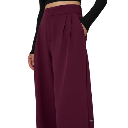 alo Women's High-Waist Dreamscape Trouser (Long) Burgundy