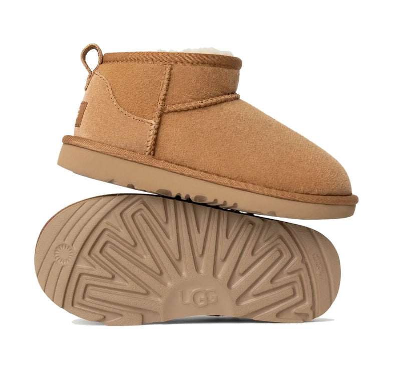 UGG Big Kids' Classic Ultra Mini Chestnut - Hemen Kargoda