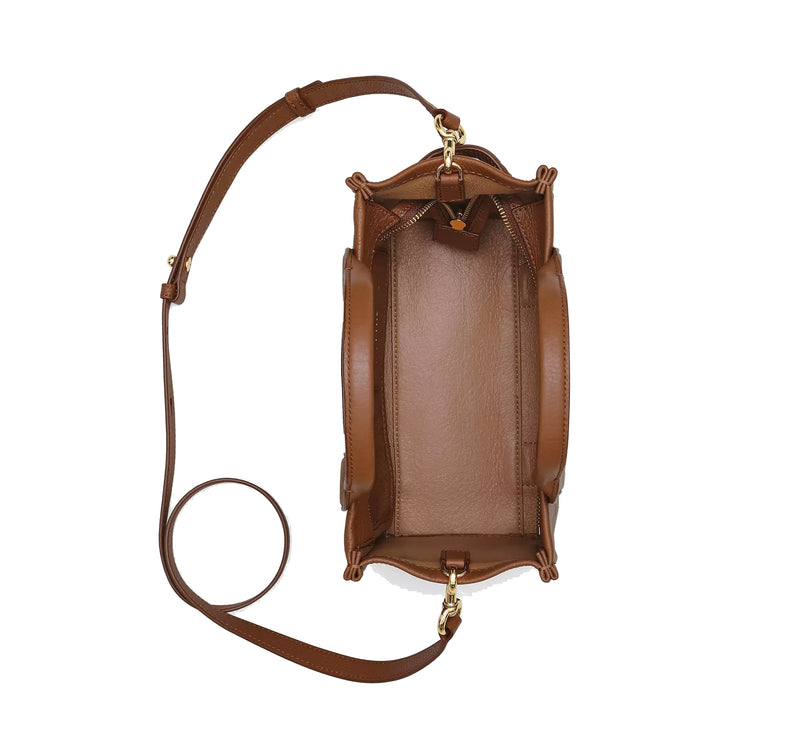 Marc Jacobs Women's The Leather Small Tote Bag Argan Oil - Hemen Kargoda