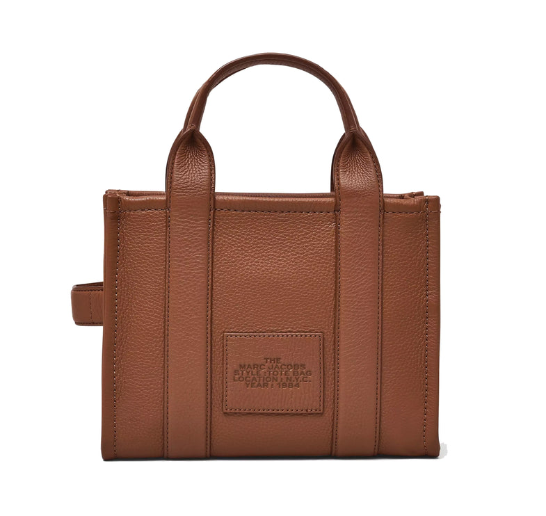 Marc Jacobs Women's The Leather Small Tote Bag Argan Oil - Hemen Kargoda