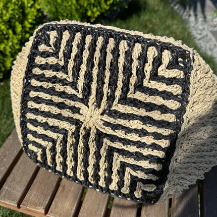 Sienna D’or Sahara Tote Black&Beige