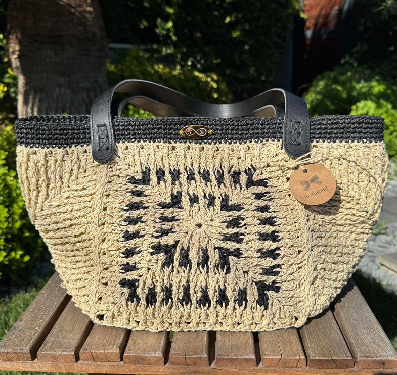 Sienna D’or Sahara Tote Black&Beige