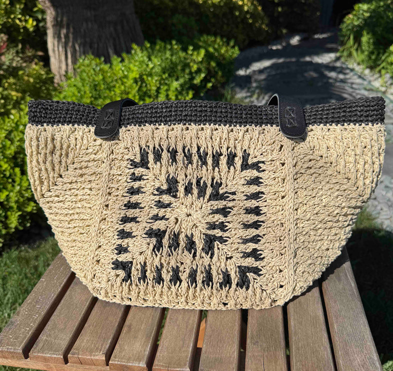Sienna D’or Sahara Tote Black&Beige
