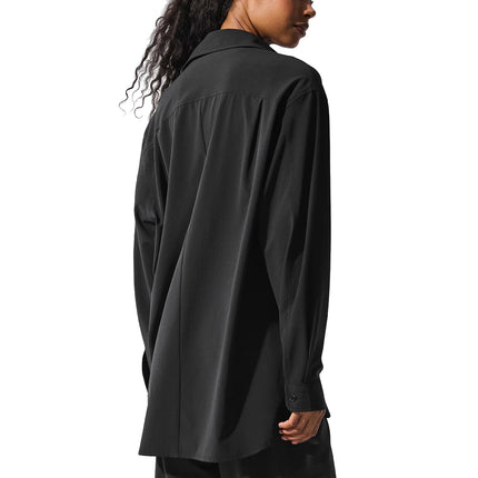 alo Women's Dreamscape Button Down Long Sleeve Black