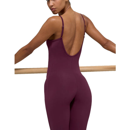 alo Women's Airbrush One And Done Onesie Burgundy