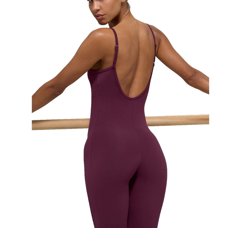 alo Women's Airbrush One And Done Onesie Burgundy