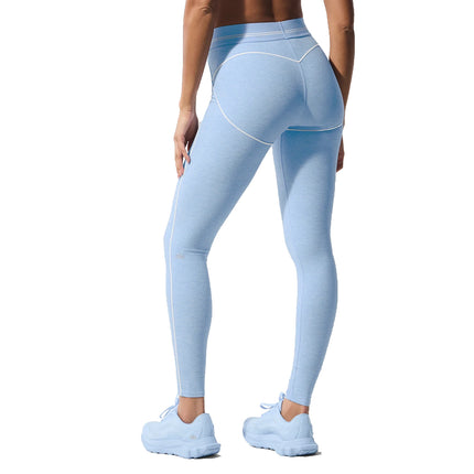alo Women's Alosoft High-Waist Heart Throb Legging Seashell Blue Heather/White
