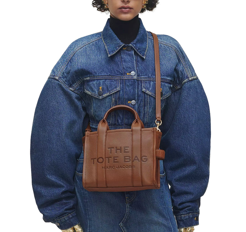 Marc Jacobs Women's The Leather Small Tote Bag Argan Oil - Hemen Kargoda