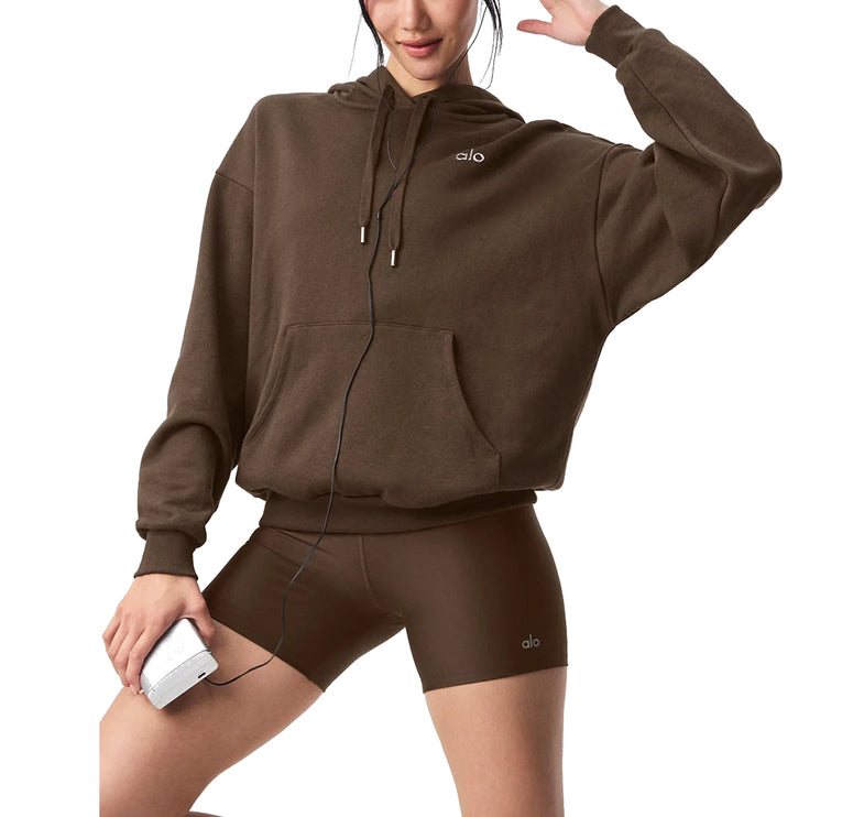 alo Women's Accolade Hoodie Espresso