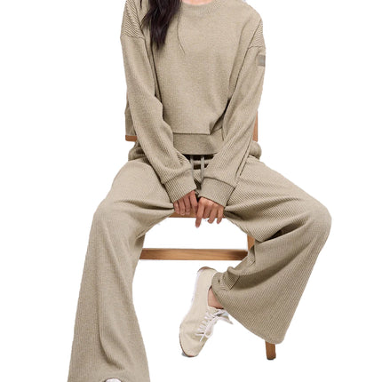 alo Women's Muse Wide Leg Pant Gravel Heather