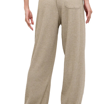 alo Women's Muse Wide Leg Pant Gravel Heather