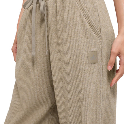 alo Women's Muse Wide Leg Pant Gravel Heather