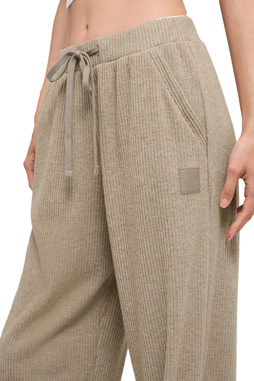 alo Women's Muse Wide Leg Pant Gravel Heather