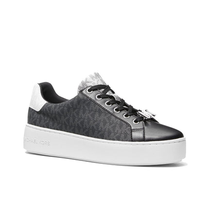 Michael Kors Women's Poppy Color Block Logo Sneaker Black - Hemen Kargoda