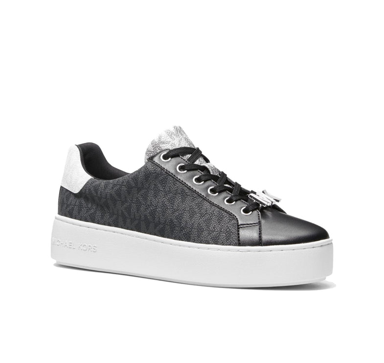 Michael Kors Women's Poppy Color Block Logo Sneaker Black - Hemen Kargoda