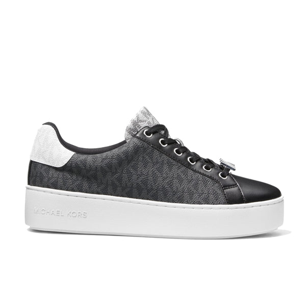 Michael Kors Women's Poppy Color Block Logo Sneaker Black - Hemen Kargoda