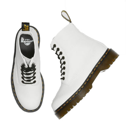 Dr. Martens Women's 1460 Pascal Bex Pisa Leather Lace Up Boots White - Özel İndirim - Hemen Kargoda